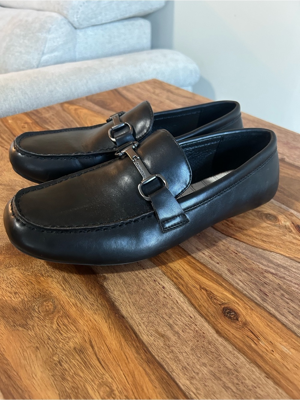 Calvin Klein Men’s Black Slip-On Loafers Work - Picture 4 of 5